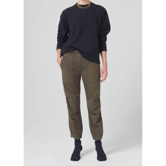 Citizens Of Humanity Agni Utility Jogger Pant Womens Size 27 Green Minimal - Picture 1 of 13